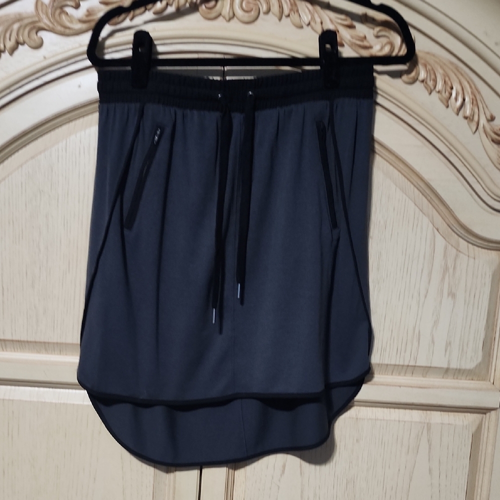 Converse Black High-Low Bubble Mini Skirt Resort